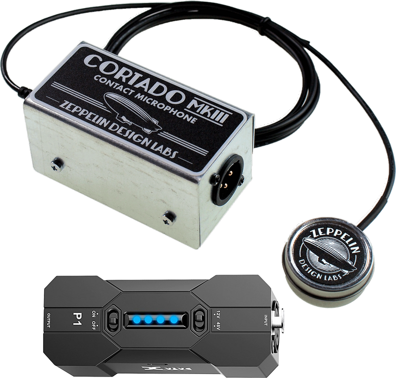 Cortado MkIII Contact Microphone “In The Field” Bundle with Xvive P1