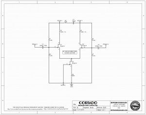 Cortado Buffered Balanced Piezo Preamp Schematic