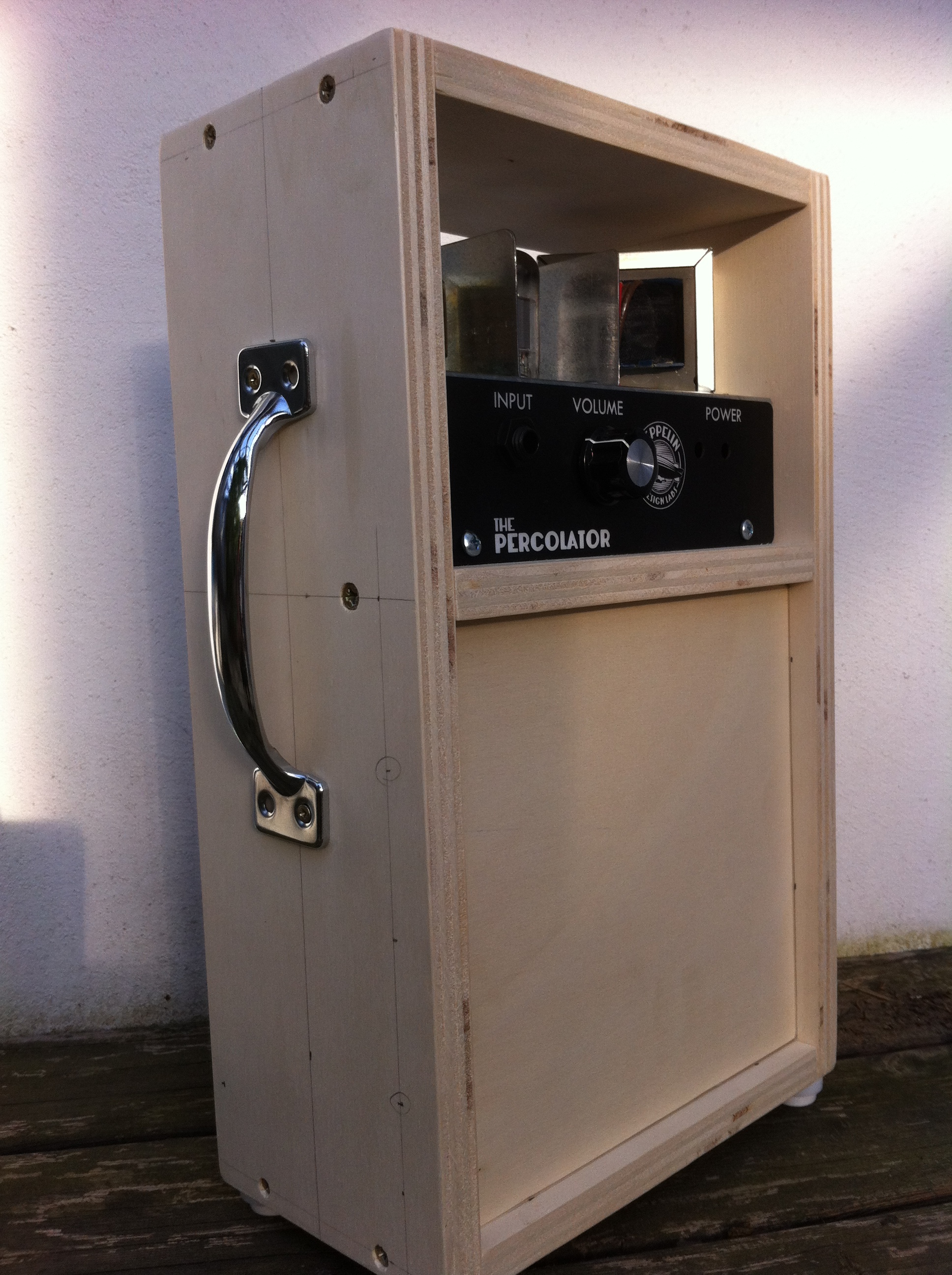 Percolator in custom cabinet